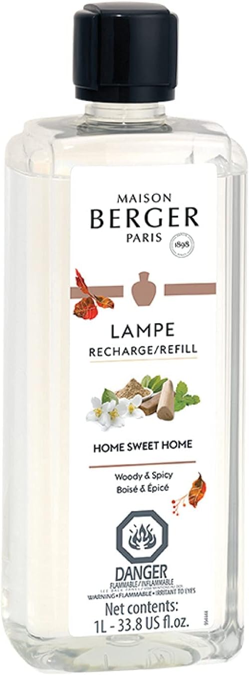 MAISON BERGER - Home Sweet Home - Lampe Berger Fragrance Refill for Home Fragrance Oil Diffuser - Air Freshener - 33.8 Fluid Ounces - 1 Liter
