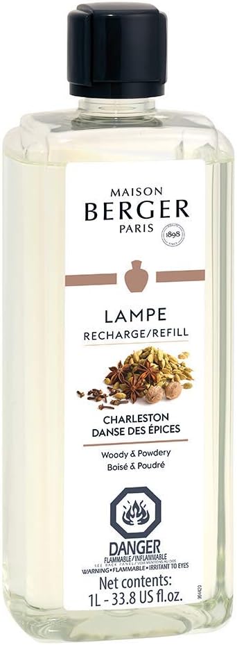 Charleston - Lampe Berger Fragrance Refill for Home Fragrance Oil Diffuser - 33.8 Fluid Ounces - 1 Liter
