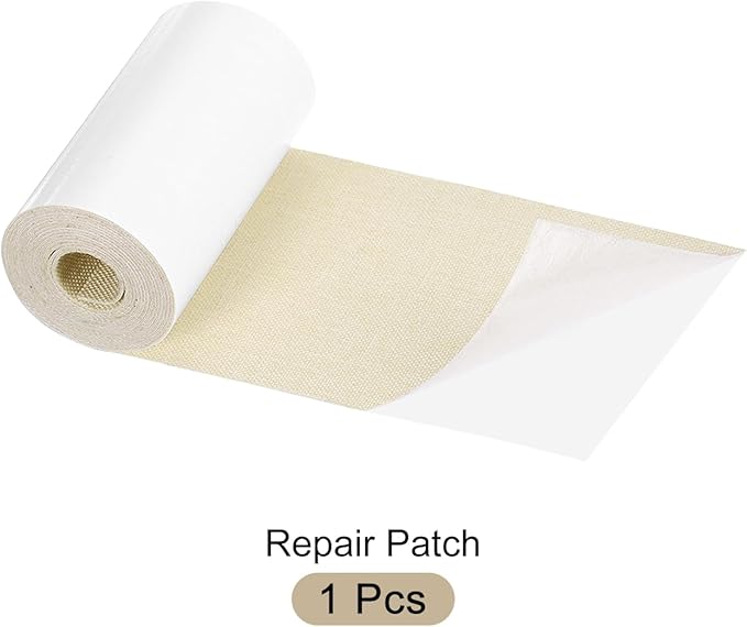 Repair Patches Repair Tape Self-Adhesive DIY Repair Patch Linen Gear Patch for Sofa, Furniture, Chair, Clothing,Tents,3x60 Inch,Beige