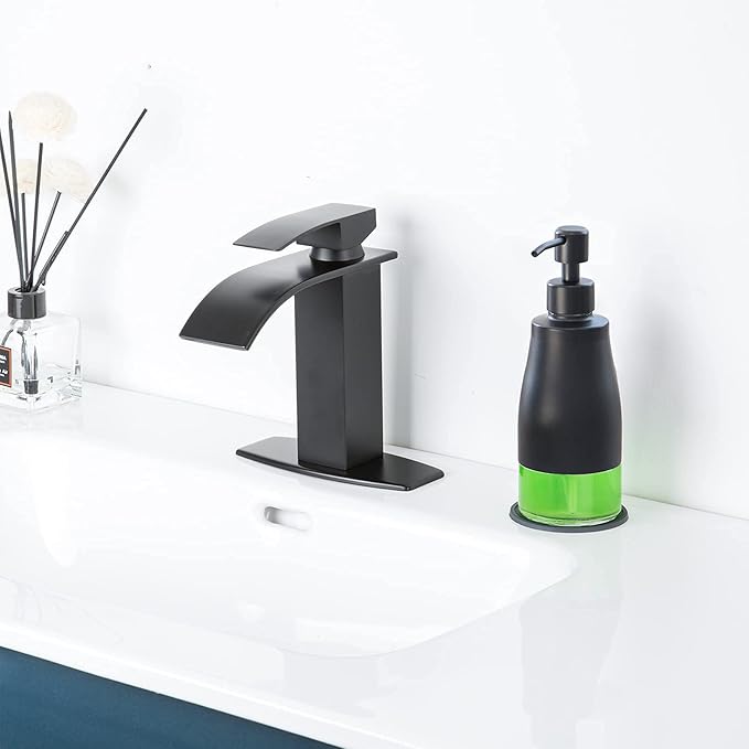Gaussra Black Soap Dispenser with Coasterand Stickers, Refillable Liquid Stainless Steel Soap Dispenser for Kitchen Sink, Bathroom Countertop (11OZ / 320ML)