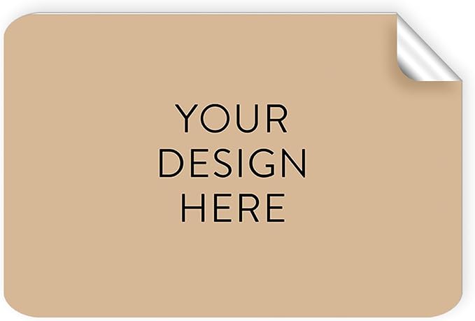 100 Custom Vinyl Stickers - Upload Your own Image, Text, Design, Logo - Personalized Logo Labels for Handmade, Packaging, Bottle, Jars, Candle, Brand Stickers (Brown, 3x2)