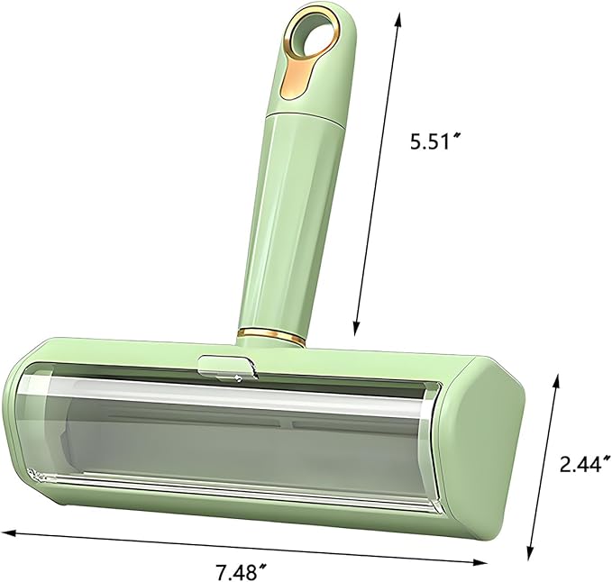 Pet Hair Remover Lint Roller - Washable Reusable, Static Adsorption for Cat Dog Hair Removal On Furniture, Sofas, Bedding, Carpets,Pet Hair Removal Tool,Dog Hair Remover,Lint Remover (Green)