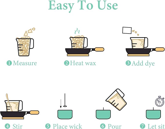 SAEUYVB Natural Soy Candle Wax for Candle Making, 10lb Bag, Premium Soy Wax Flakes, 20 Cotton Candle Wicks, 20 Wick Stickers and 2 Centering Devices 