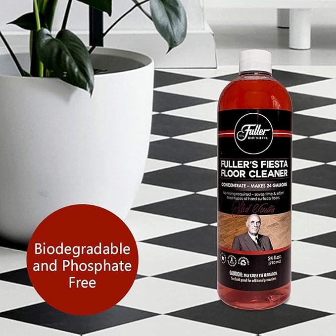 Fuller Brush Fiesta Floor Cleaner Liquid Concentrate - Multi-Surface & Industrial Cleaning For Hardwood, Laminate, Linoleum, Tile & Ceramic Floors, 24 Fl. Oz. Bottle (Pack of 6)