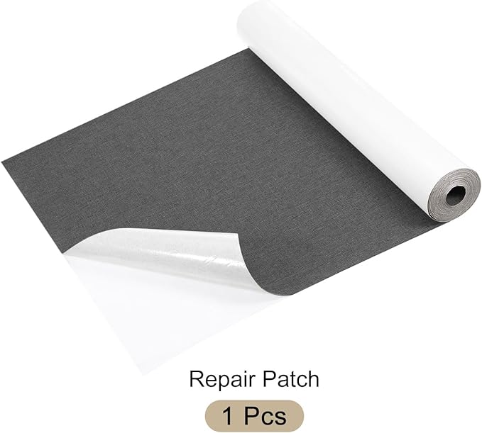 Repair Patches Repair Tape Self-Adhesive DIY Repair Patch Linen Gear Patch for Sofa, Furniture, Chair, Clothing,Tents,17x158 Inch,Dark Grey