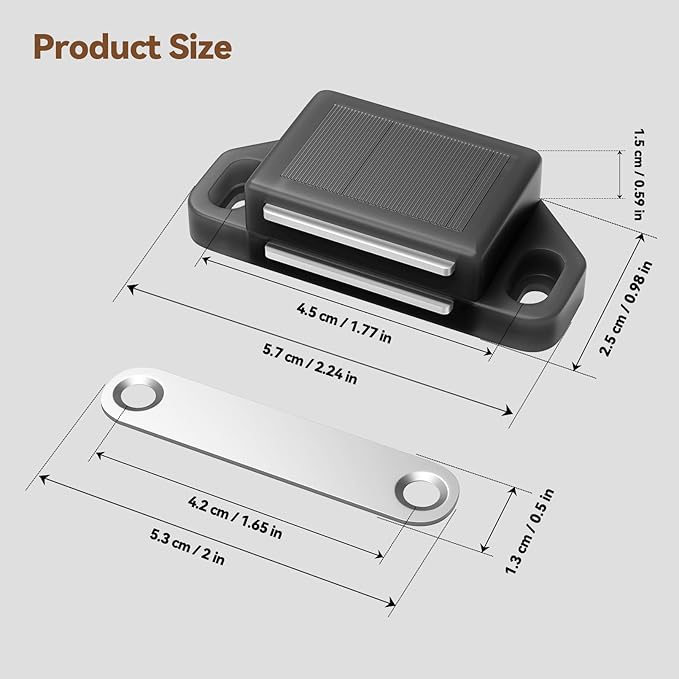Cabinet Magnetic Catch Door Latch 30LB for Kitchen Drawer Magnets to Stay Closed Magnetic Catch Closet for Drawer(Black 6 Pack)