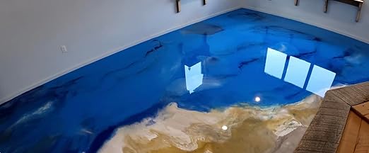 colored epoxies Dynamic Blue Epoxy Resin for Bar Tops, Table Tops, Wood, Concrete, Epoxy Art & Crafts 1.5 Gallon