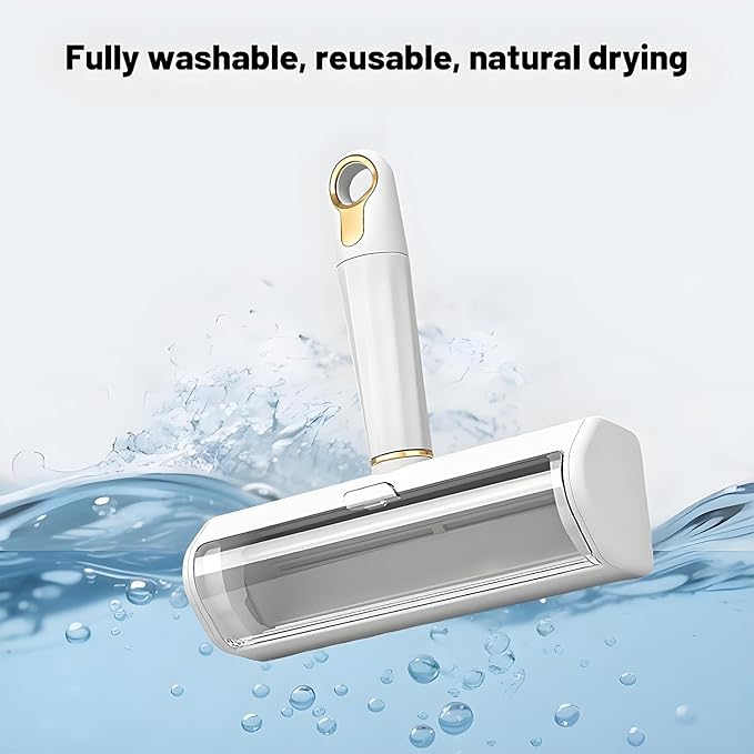 Pet Hair Remover Lint Roller - Washable Reusable, Static Adsorption for Cat Dog Hair Removal On Furniture, Sofas, Bedding, Carpets,Pet Hair Removal Tool,Dog Hair Remover,Lint Remover(White)