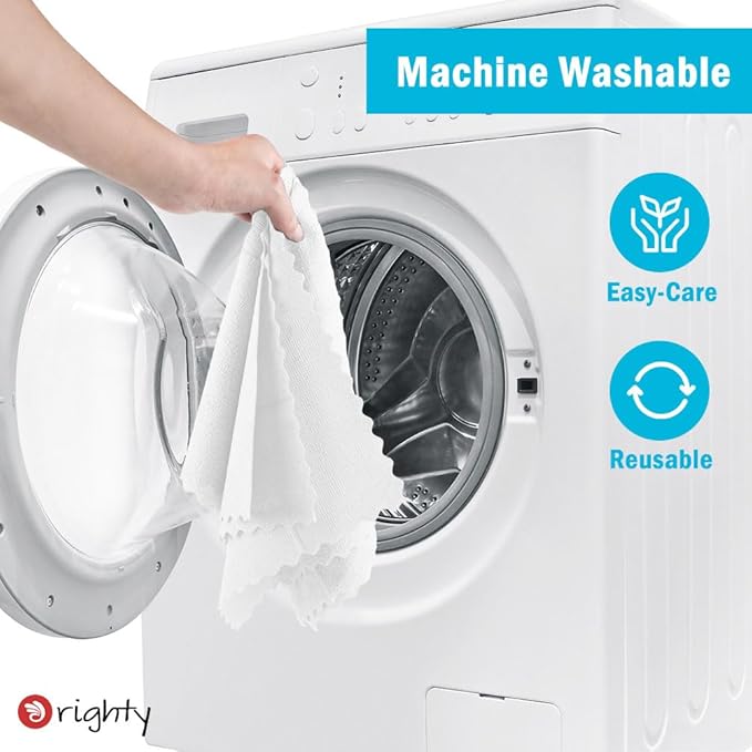 Orighty Cleaning Cloths, Shop Towels 50 Pack, Shop Rags Reusable, Microfiber Cleaning Rags Bulk for Cars, Multi-Purpose Lint Free Towels for Automotive, Mechanic, Kitchen, 11.5’’ x 11.5’’, White