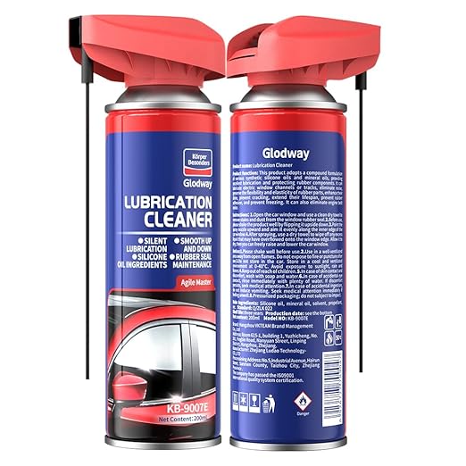 Glodway Automotive Window Door Seal,Silicone Seal Lubricants,Track Lube for Electric Windows,Noise Reduction with Smart Straw Sprays 2 Ways,10 OZ (Pack of 1)