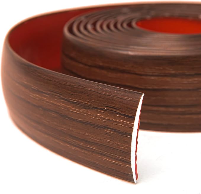 Art3d 10 FT Self Adhesive Vinyl Floor Transition Strip, Laminate Floor Strip Floor Flat Divider Strip for Joining Floor Gaps,Carpet Threshold Transition,Floor Tiles(1.57in, Cherry)