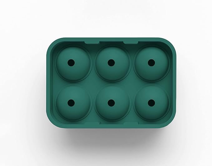 glacio Silicone Ice Cube Trays โ Large Silicone Molds for 2-Inch Ice Cubes and Spheres Whiskey Ice Cube Trays with Lids for Cocktails & Bourbon โ Set of 2
