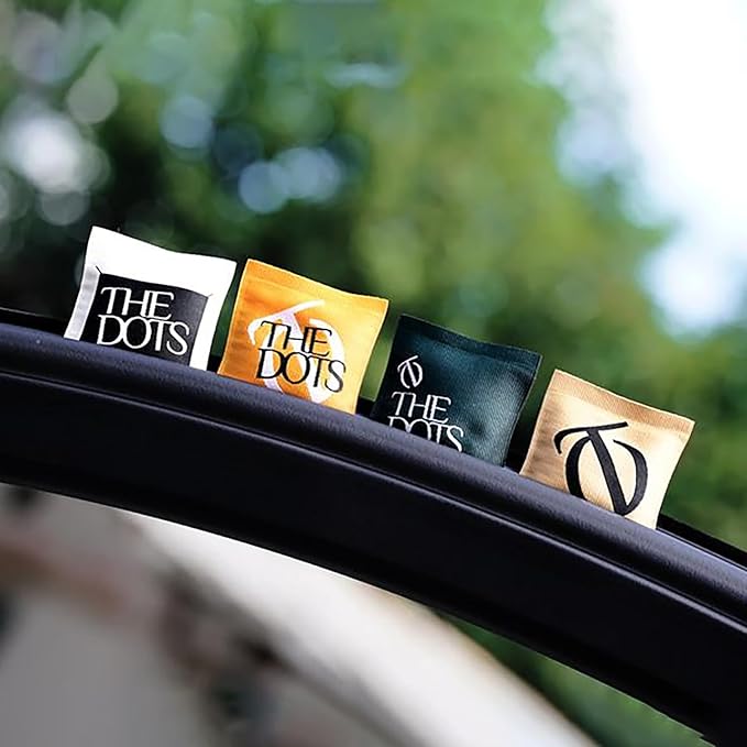 THEDOTS Series Moroccan Mint Tea Car Vent Clip, Fabric Sachet Air Freshener, 30 Days Long-Lasting for Car Interior Decor, Non-Toxic (1 Pack)