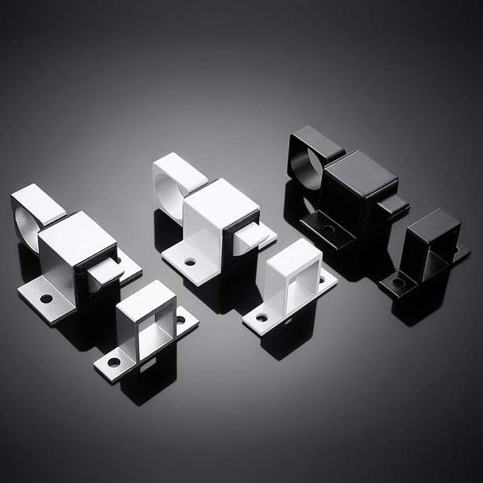 2 Packs Self-Closing Gate Latches, Silver Spring Door Lock, Aluminum Alloy Security Latch for Windows, Cabinets & Gates