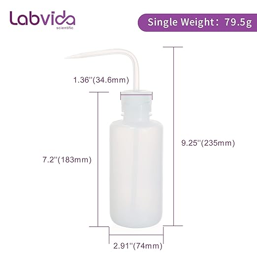 New Releasedd Thick Wall 500ml/17OZ Squeeze Bottle Set 2pcs - Versatile Durable Plastic Wash Bottles for Lab Use and Plant Watering