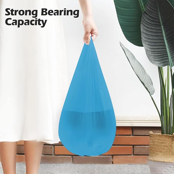 2-4 Gallon Portable Trash Bags,120 Counts Thicken portable Small Garbage Bags for Office, Kitchen,Bedroom Trash Can,Strong Trash Bags(Blue)