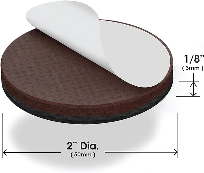 Slipstick GorillaPads Non Slip Furniture Pads/Gripper Floor Protectors (Set of 8) 2 Inch Round Self Adhesive Rubber Stoppers for Furniture Legs, CB151