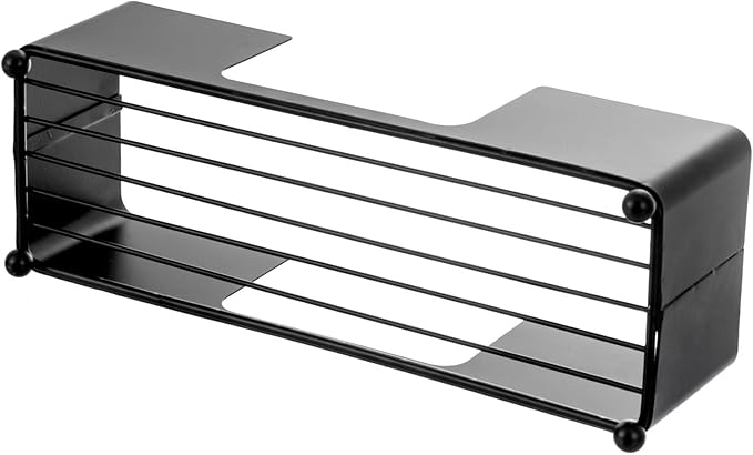MyGift Modern Matte Black Metal Tabletop Paper Hand Towel Holder, Commercial Countertop Tissue Dispenser Tray