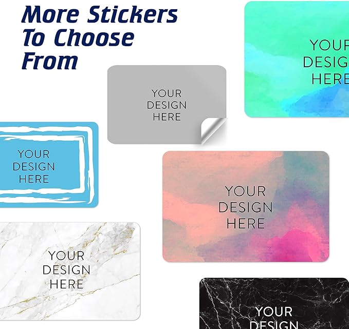 100 Custom Vinyl Stickers - Upload Your own Image, Text, Design, Logo - Personalized Logo Labels for Handmade, Packaging, Bottle, Jars, Candle, Brand Stickers (Gray, 4x2)