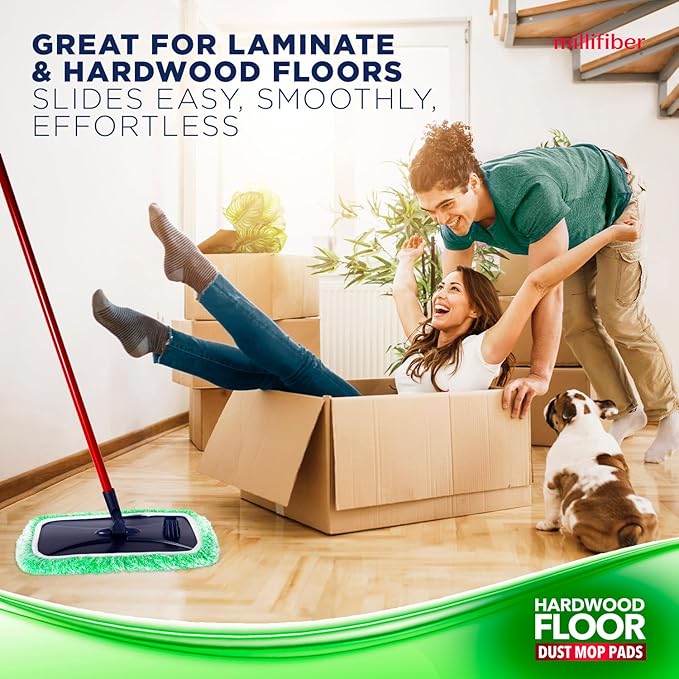 Floor Duster Refill 15x8 Inches - Pet Heavy Duty Duster Refill Compatible with All 15x8 Mop Heads, 3-Pack (Mop is Not Included)