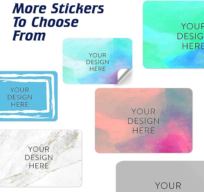 5-1000 Custom Vinyl Stickers - Upload Your own Image, Text, Design, Logo - Personalized Logo Labels for Handmade, Packaging, Bottle, Jars, Candle, Brand Stickers (Sky Blue, 3x2)