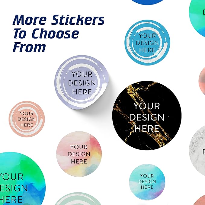 100 Custom Vinyl Stickers - Upload Your own Image, Text, Design, Logo - Personalized Logo Labels for Handmade, Packaging, Bottle, Jars, Candle, Brand Stickers (Lavender Swirls, 3x3)