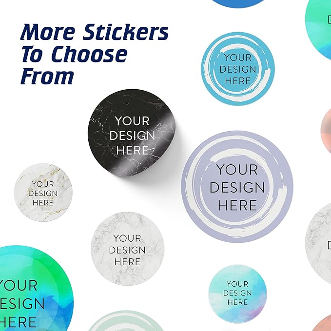 100 Custom Vinyl Stickers - Upload Your own Image, Text, Design, Logo - Personalized Logo Labels for Handmade, Packaging, Bottle, Jars, Candle, Brand Stickers (Lavender Swirls, 5x5)