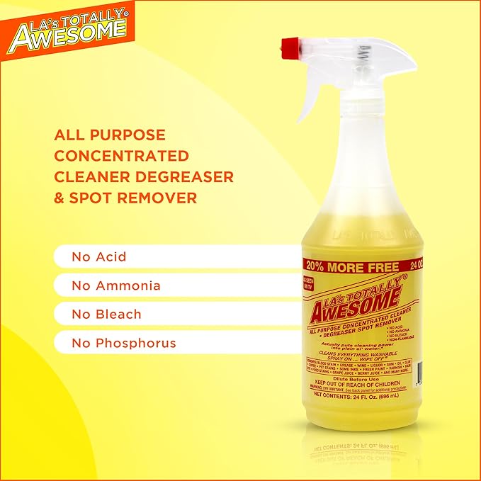 La's Totally Awesome All Purpose Cleaner Refill – 128oz (Pack of 2) Concentrated Multipurpose Cleaner & Heavy Duty Degreaser for Home, Kitchen, Bathroom, Floors, Spray Bottles & More