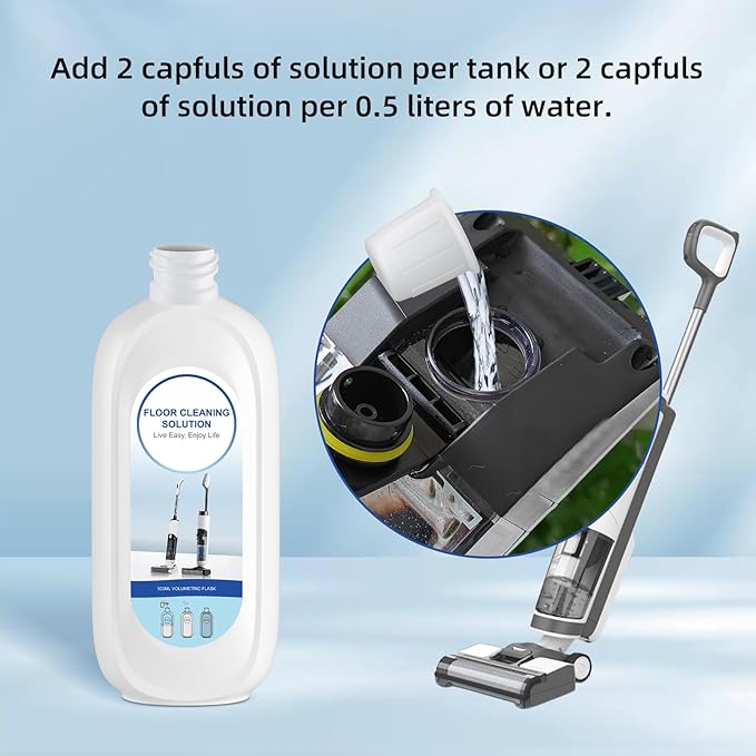 10 Bottles Compatible with Tineco Cleaning Solution Pet 500ml Per Bottle Lavender Scents Floor Cleaner Compatible with All Robot Vacuums with Mopping and Cordless Wet/Dry Vacuum (Lavender)
