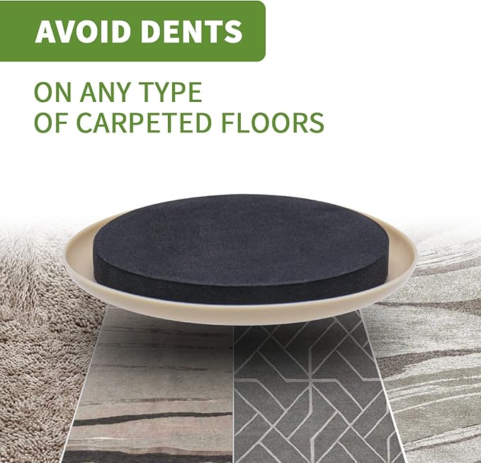 Furniture Sliders for Carpet 16PCS - 3 1/2 inch Sliders for Moving Furniture – Appliance Slider for for Carpet