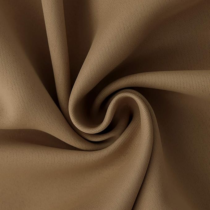 BGment Taupe Blackout Curtains 40 Inches Length - Short Thermal Insulated Drapes with Rod Pocket Room Darkening Privacy for Bedroom Kitchen Bathroom Window, 42 x 40 Inch, 2 Panels