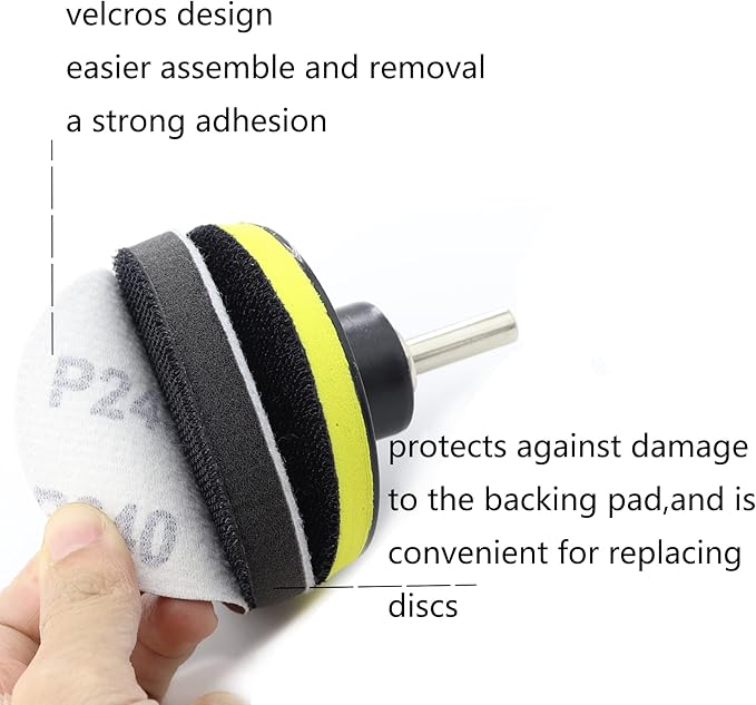 104PCS Car Headlight Restoration Kit - 3Inch Sanding Discs, Wool & Sponge Buffing Pads, Interface Pad for Car Washing, Cleaning, Waxing