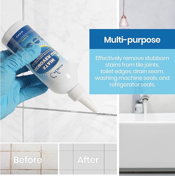 Laundry Refresh Kit, 30 Washing Machine Cleaner Tablets, 6.76 fl. oz Stain Remover Gel, Cleaning Brush, Tackles Pet Odors & Stains on Grout/Caulk, Family & Pet Safe, 12-Month Supply