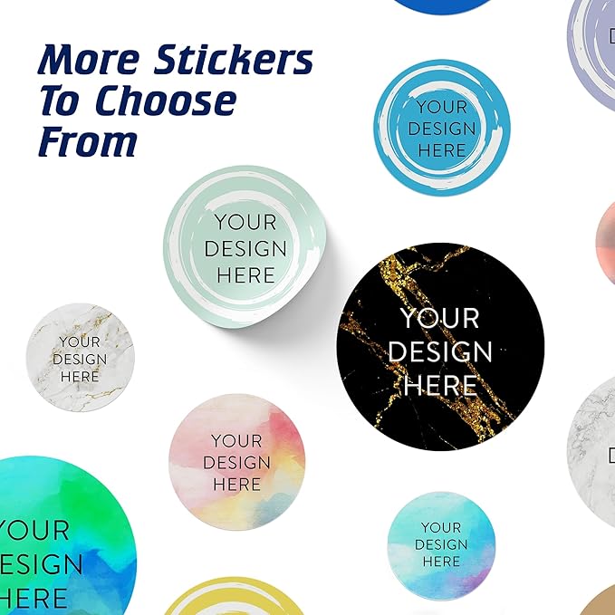 100 Custom Vinyl Stickers - Upload Your own Image, Text, Design, Logo - Personalized Logo Labels for Handmade, Packaging, Bottle, Jars, Candle, Brand Stickers (Mint, 1.5x1.5)
