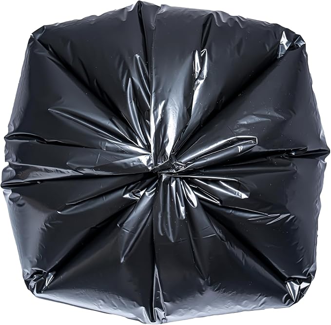 TYPLASTICS 40-45 Gallon Trash Bags Can LIners Heavy Duty 40x46" 1.5 Mil, Black 100 Count