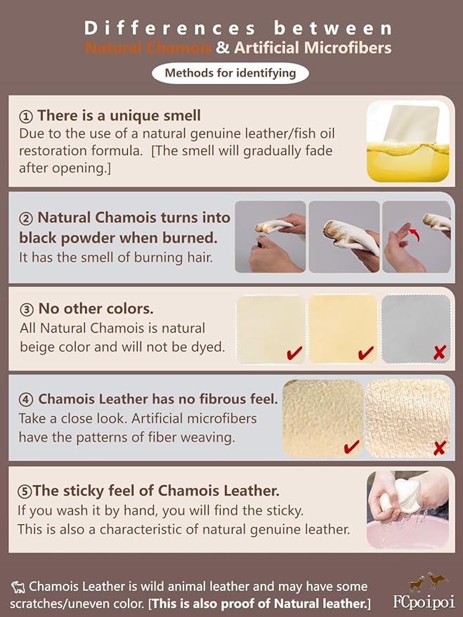 Eyeglass Cleaning Cloth Natural Chamois Leather Camera Lens Cleaning Cloths,Premium Cloth,Safe and Effective Cleans Lenses, Glasses, Screens, Cameras- Scratch-Free, Reusable & Soft (Large-12”x12”)