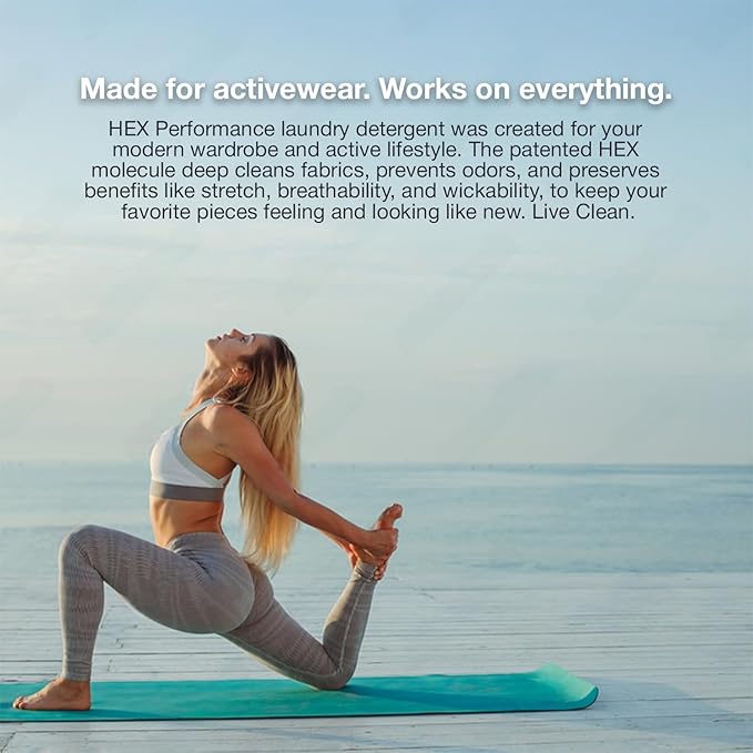 HEX Performance Laundry Packs, Fresh, 75ct - Designed for Activewear, Eco-Friendly, Concentrated Formula