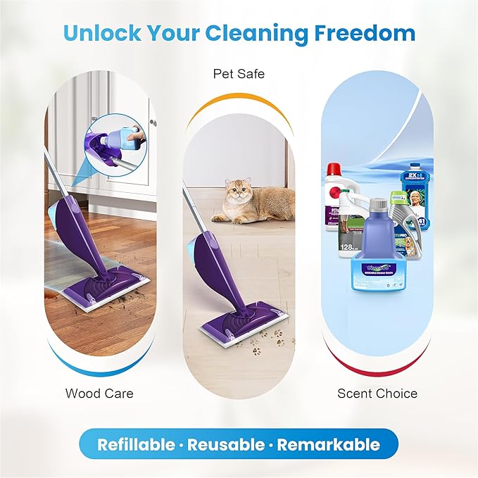 Refillable Bottle for Swiffer Wet Jet Mop - 500ml /17 FL OZ - Leak-Proof HDPE Solution Bottle, Empty,Not for Power mop