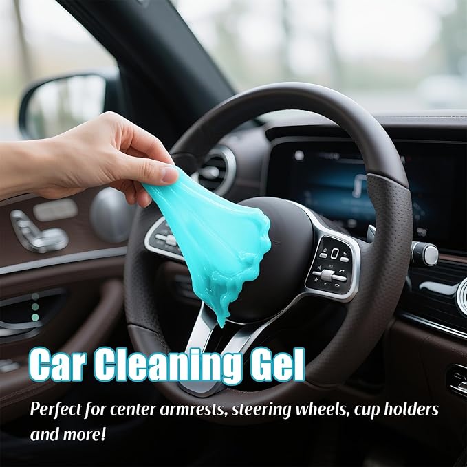 ASFSKY Car Cleaning Gel (Blue,Mint) Cleaning Putty Universal Dust Cleaning Car Interior Cleaner Keyboard Dust Remover Car Slime Gifts for Men Women Girl(1 Pack)