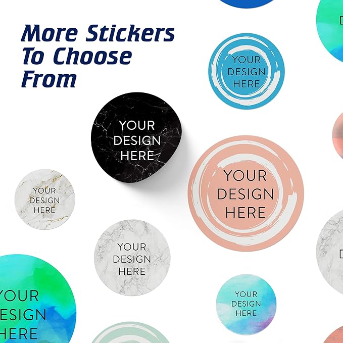 100 Custom Vinyl Stickers - Upload Your own Image, Text, Design, Logo - Personalized Logo Labels for Handmade, Packaging, Bottle, Jars, Candle, Brand Stickers (Peach, 5x5)