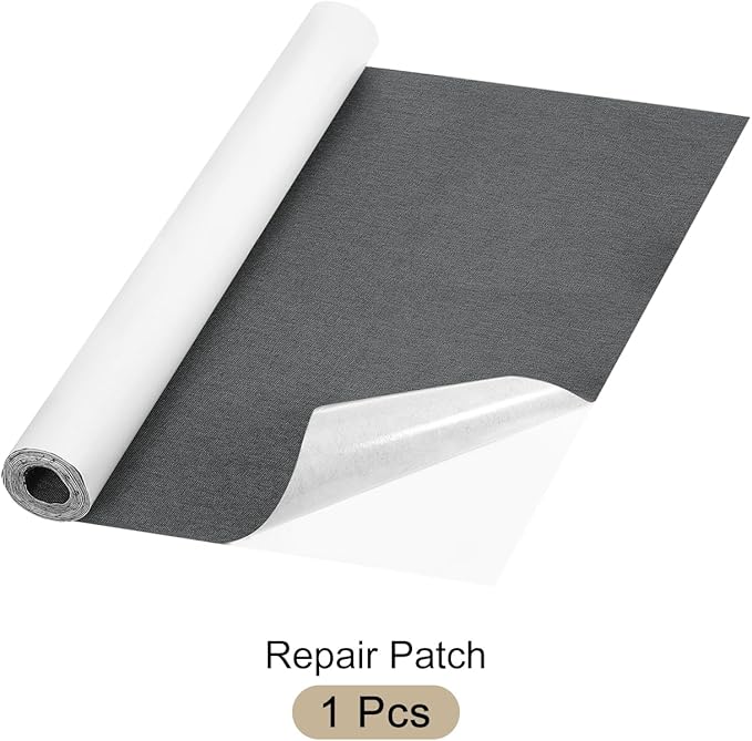 Repair Patches Repair Tape Self-Adhesive DIY Repair Patch Linen Gear Patch for Sofa, Furniture, Chair, Clothing,Tents,35x79 Inch,Deep Grey