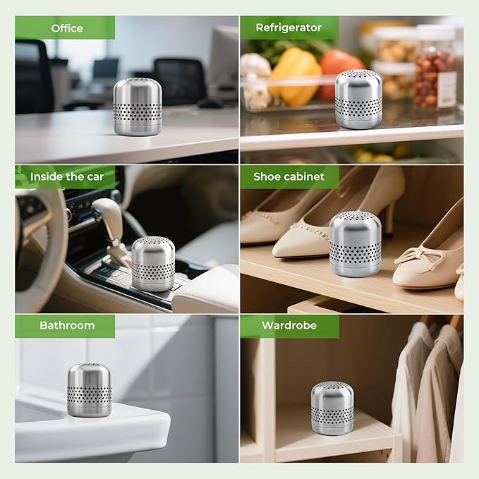 Refrigerator Deodorizer โ Lasts for 10 Years, Long-Lasting Odor Eliminator for Fridge, Closet, Car -More Effective Than Baking Soda Charcoal Air Purifier - Nano Catalyst Technology (1 Pack)