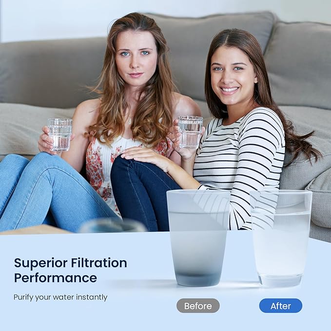 GLACIER FRESH Replacement for RPWFE, RPWF (Built-in CHIP) Refrigerator Water Filter, Compatible with GFE28GYNFS, GFE28GELDS, PFE28KELDS, PFE28KYNFS, GFD28GELDS, PWE23KELDS, PWE23KMKES, 3 Pack