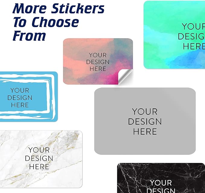 100 Custom Vinyl Stickers - Upload Your own Image, Text, Design, Logo - Personalized Logo Labels for Handmade, Packaging, Bottle, Jars, Candle, Brand Stickers (Rose, 4x2)