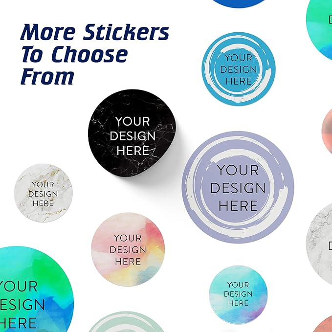 100 Custom Vinyl Stickers - Upload Your own Image, Text, Design, Logo - Personalized Logo Labels for Handmade, Packaging, Bottle, Jars, Candle, Brand Stickers (Lavender Swirls, 4x4)