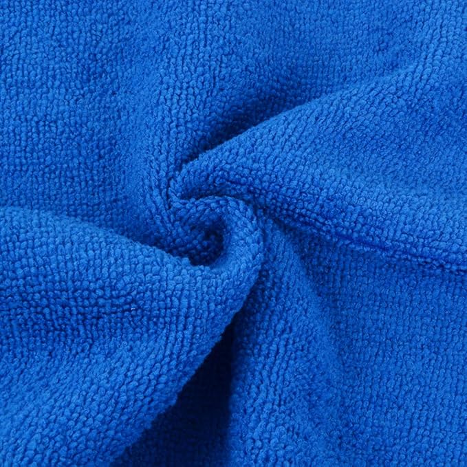 SINLAND Absorbent Microfiber Dish Cloth Dish Rags Best Kitchen Cloths Cleaning Cloths with Poly Scour Side 12Inchx12Inch 10 Pack Dark Blue