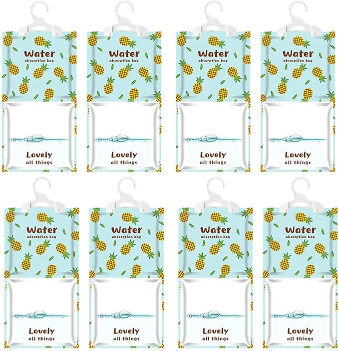 AOPANDA Moisture Absorbers Packets, 8 Pack - Eliminates Musty Odors for Fresher, Cleaner Air, Humidity Packs, Dessicant Packets, Hanging Closet Dehumidifier Bags, Dehumidifier for Bathroom 9.8OZ(Polo)