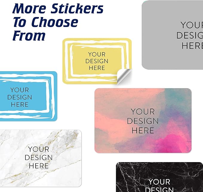 100 Custom Vinyl Stickers - Upload Your own Image, Text, Design, Logo - Personalized Logo Labels for Handmade, Packaging, Bottle, Jars, Candle, Brand Stickers (Lemon Swirls, 3x2)