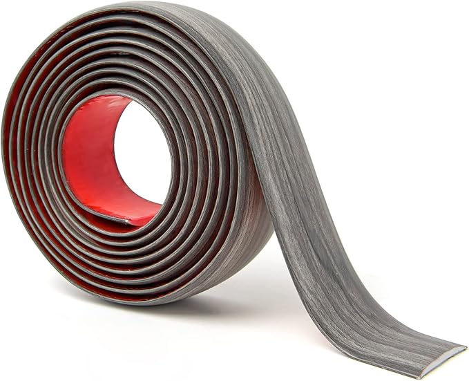 Art3d Self Adhesive Vinyl Floor Transition Strip, Laminate Floor Strip Floor Flat Divider Strip for Joining Floor Gaps,Carpet Threshold, Floor Tiles(4 FT, 1.57in, Gray)