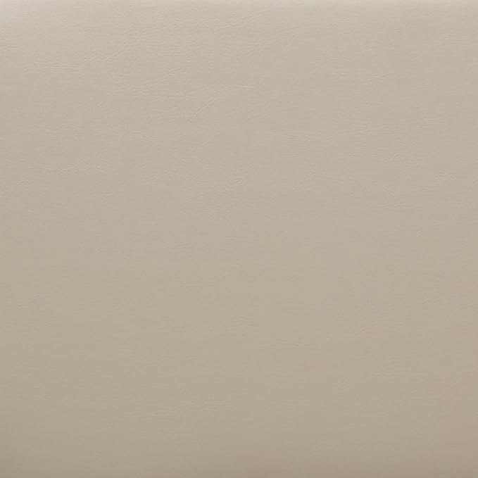SIMPLIHOME Avalon 48 inch Wide Contemporary Rectangle Storage Ottoman Bench in Satin Cream Vegan Faux Leather, Assembled, for the Living Room, Entryway and Family Room
